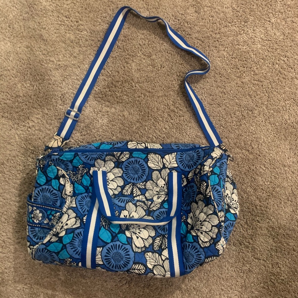 Blue Floral Duffel Bag Gem